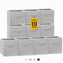Storage Cubes, S (Set Of 10), Fabric Collapsible Storage Bins With Dual Handles, - £48.75 GBP