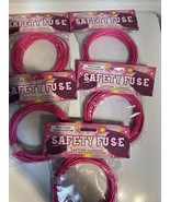 Lot of 5 packages of safety fuse pink 100’ Free Shipping  - £52.56 GBP