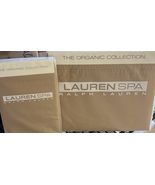 Ralph Lauren Spa Organic Queen Flat Sheet &amp; 2 Std Pillowcases Ochre Gold... - $79.19