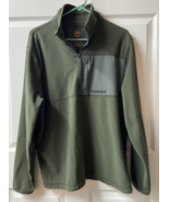 Timberland Mens Size Large Green Fleece Quarter Zip Pullover Mock Neck S... - £14.23 GBP