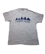 Vintage Camden Maine Sailboats Gray T-shirt Size Large USA Made Single S... - $363.07 MXN
