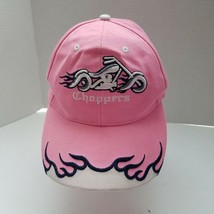 Womens Choppers Biker Hat Cap Pink W/Black Trim Adjustable Embroidered - $11.88