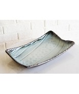 Pack Of 5 Ceramic Zen Blue Dinner Salad Sushi Entree Curved Platter Plat... - $66.54 CAD