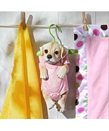 Labrador Puppy Dog Hanger Novelty Figurine Home Garden Decor Statue Real... - $24.70