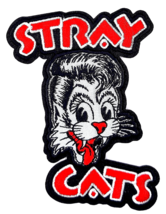 Stray Cats Logo Rockabilly Iron On Sew On Embroidered Patch 2 3/4&quot;x 3 1/2&quot; - £5.86 GBP