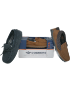Lot of 3 Mens Slippers Dockers L 9.5-10.5 Dearfoams 1 Grey and 1 Tan M 9-10 - £47.78 GBP