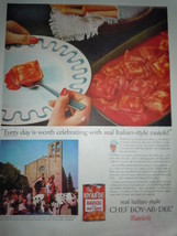 Chef Boy-Ar-Dee Ravioli Print Magazine Ad 1957  - £7.98 GBP