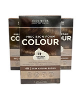 (3) John Frieda Precision Foam Hair Colour, Dark Natural Brown 4N - $34.99