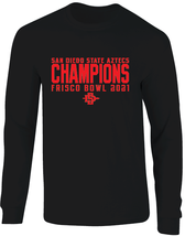 San Diego State Aztecs 2021 Frisco Bowl Champions Long Sleeve T-Shirt - £20.08 GBP+