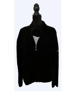 Woman&#39;s Sweater Jacket, Zippered, Black, Ribbed Turtle Neck, Meadowlands... - $30.77