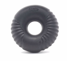 NEW Bark Super Chewer Black Radius Rubber Ring Nylon Core Scented Dog Toy - $18.80
