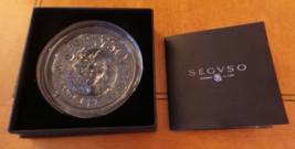 Seguso Venice, Italy Lion Murano Glass Paperweight Medallion 2008 w broc... - £38.83 GBP