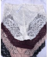 SOMA VANISHING EDGE LACE BACK HIGH LEG PANTIES Ivory Black SIZE S Lot Bu... - $45.00