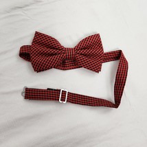 Bowtie Dan Smith Red Black Plaid Adult Men&#39;s Necktie Bow Tie - £10.84 GBP