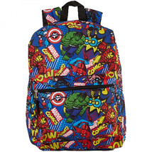 Avengers Classic Heroes Action Collage All Over Print 16&quot; Backpack Multi-Color - £33.74 GBP