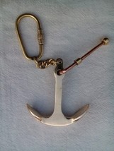 Brass Antique Copper Anchor Key Ring Nautical Brass Anchor Key Chain - £4.00 GBP
