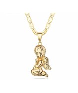 18k Layered Real Gold Filled Gucci chain With Angel Charm 24 inches - $14.52