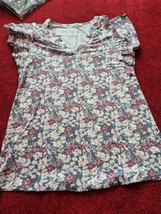 BNWT Liofoer Size XX-Large Floral Short Sleeved Top - $10.09