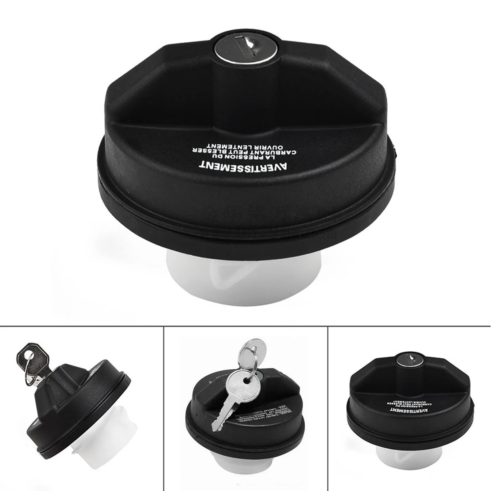 Car Replacement Fuel Petrol Lock Tank Filler Cap Cover with 2 Keys Lockable fo - £18.07 GBP