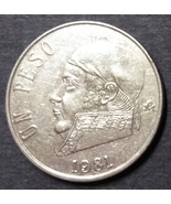1981 Mexico Morelos One Peso Double Die - $311.43 MXN