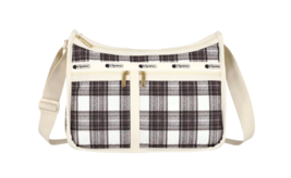 LeSportsac Classic Tartan Deluxe Everyday Crxbdy, Modern Plaid, Espresso... - $90.99
