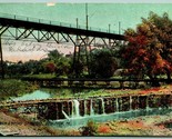 Dam and Broad Street Bridge Bethlehem PA Rotograph UDB Postcard C14 - £12.34 GBP