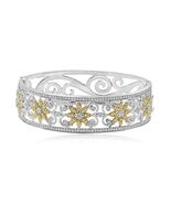 Diseño Art Deco 2.50CT Diamante Floral Pulsera Articulada 14k Oro Blanco - €7.542,77 EUR