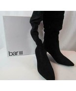 NIB Bar III Black High Heel Boots Pointed Toe With Zipper On Side Size 7.5M - $131.09