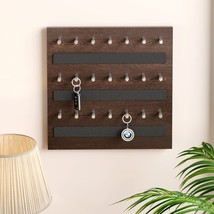 Wooden Wall Mount Home Decor Key Chain Holder Key Hooks Wenge (21 Keys) - £40.26 GBP