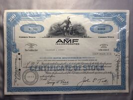 AMF Incorporated - American Machine and Foundry - 1971 Stock Certificate - - $49.48
