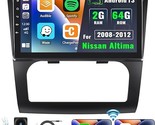2G+64G Android 13 Car Stereo For Altima 2008-2012 Auto A/C Radio Wireles... - $233.99