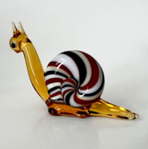 New Colors!! Murano Glass Handcrafted Unique Lovely Snail Figurine, Size 2 - $37.31