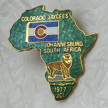 Colorado Jaycees Johannesburg South Africa Organization Jaycee Lapel Hat Pin - $7.95