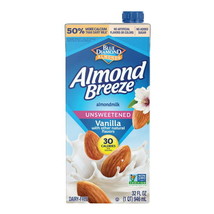 Almond Breeze Almond Milk, Vanilla, Unsweetened (12 Pack) - $62.99