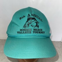 Vtg  fishing Hat MN 8th Annual Bonnie Beach Walleye Tourney snapback Cap... - £11.81 GBP