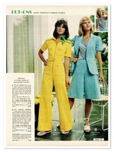Montgomery Wards Yellow Jumpsuit 70s Fashions Vintage 1977 Print Magazine Ad - £7.67 GBP