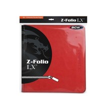 BCW Z-Folio 12-Pocket Album w/ Zipper (Holds 480 Cards) - Red - £24.09 GBP