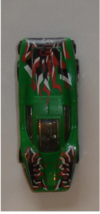 Hot Wheels Green Silver Bullet Thailand 1974 Mattel Camo Flames number 3 - £5.58 GBP