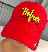 Hefner Appliances Red Adjustable Baseball Cap Hat - $15.23