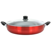 Better Chef 14 Inch Red Aluminum Deep Fryer Pan with Glass Lid - £63.25 GBP