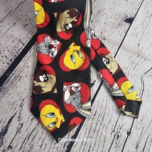 Looney Tunes Novelty Neck Tie Missing Label Tag Loose Stitching Bugs Taz Tweety - £4.41 GBP