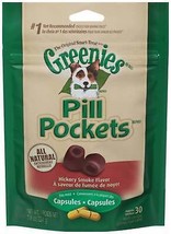 Greenies Pill Pockets for Capsules Hickory Smoke 1ea/30 ct, 7.9 oz - £13.52 GBP