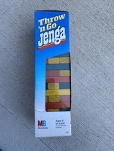 Vintage 1995 Throw &#39;N Go Jenga Wood Tower Game Stack Milton Bradley MB Coupns - £15.88 GBP