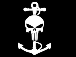 Punisher Navy Military Vinyl Decal Car Wall Truck Sticker Choose Size Color - £2.37 GBP+