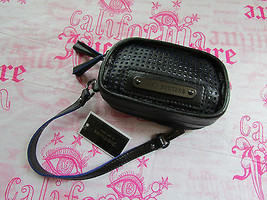 Juicy Couture Bag Light Airy Perforated Leather Wristlet Black New $98 - $47.52