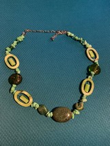 Beautiful Lt Green Stone Necklace - $3.50