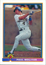 1991 Bowman #32 Paul Molitor Milwaukee Brewers - £0.98 GBP