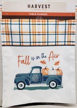 Fabric Printed Kitchen Table Runner(13&quot;x72&quot;)FALL IS IN THE AIR PUMPKINS ... - $16.82