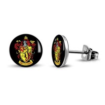 Gryffindor Earrings 10mm Round Stud Post Harry Potter Hogwarts School House New - £6.34 GBP
