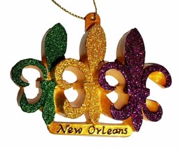 Fleur De Lis New Orleans Ornament Mardi Gras Party Favors - £3.94 GBP